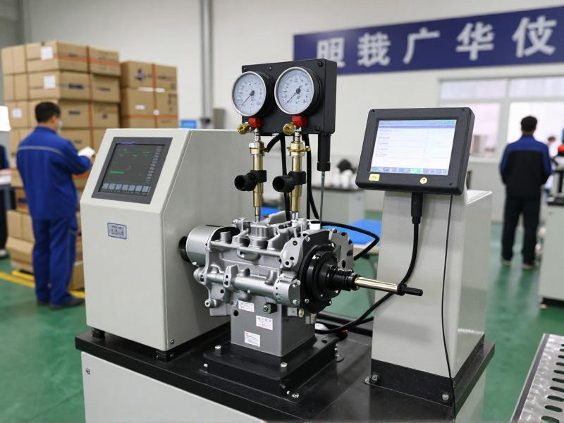 Flow calibration equipment showing fuel delivery metrics